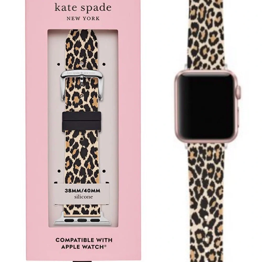 Kate Spade Leopard Print Apple Watch band 38/40mm NWT